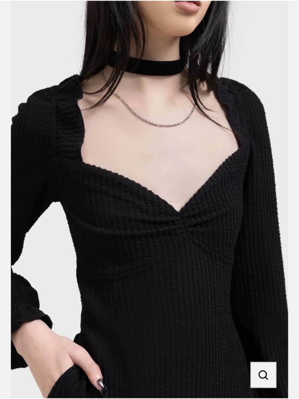 Killstar Black Long Sleeve Midi Dress - Picture 2 of 10